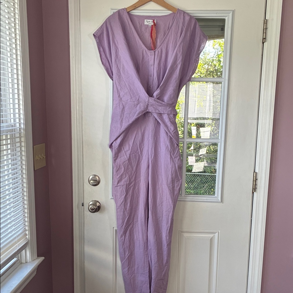 Twist-Front Lilac Jumpsuit